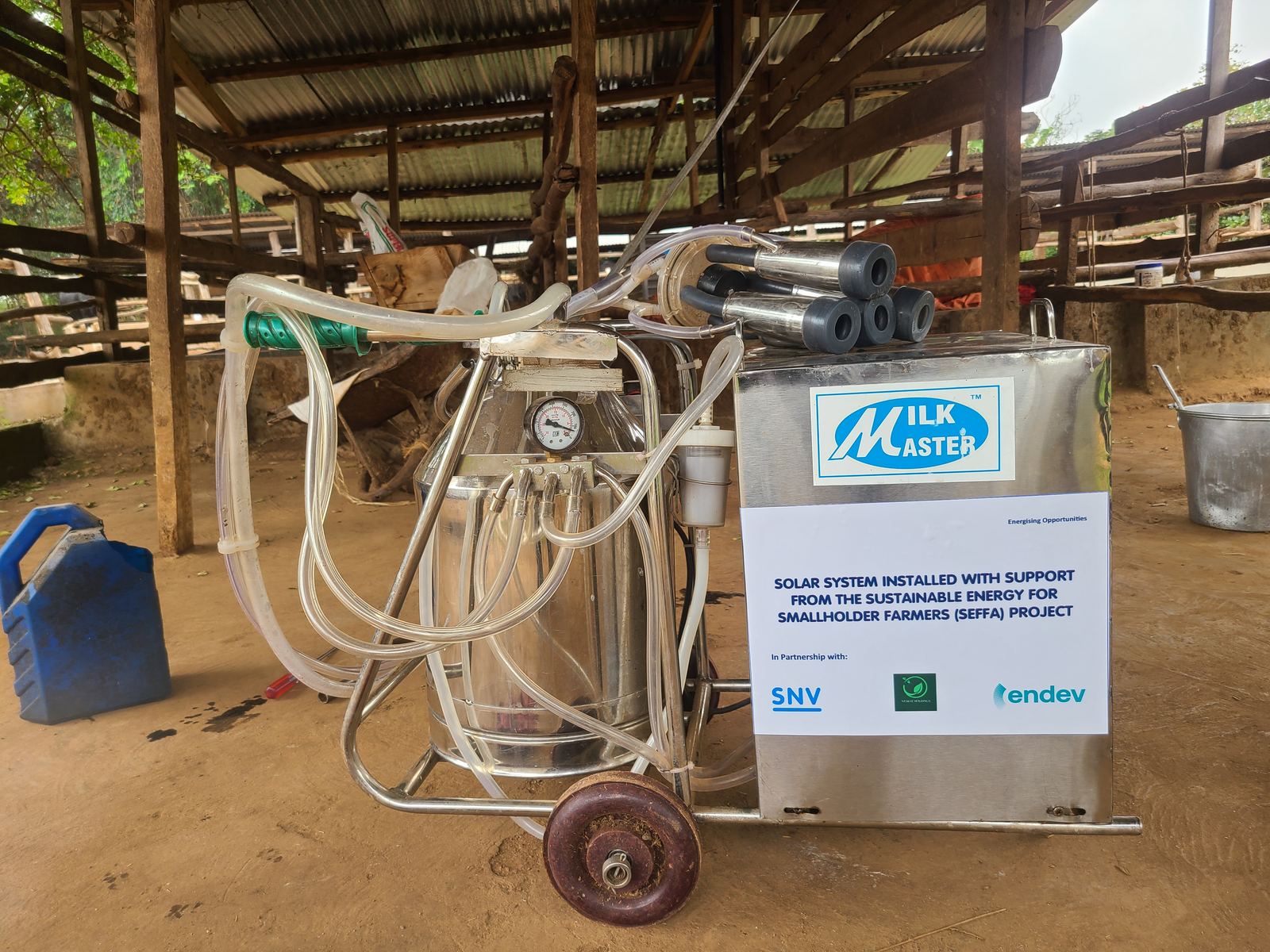 Solar-powered milking machines